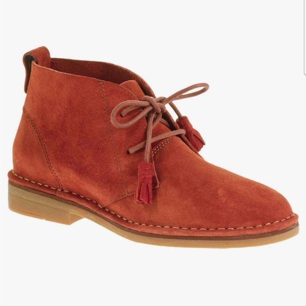 Hush Puppies Cyra Catelyn Suede Chukka Boots Booties Hippie Boho Rust Orange 7.5